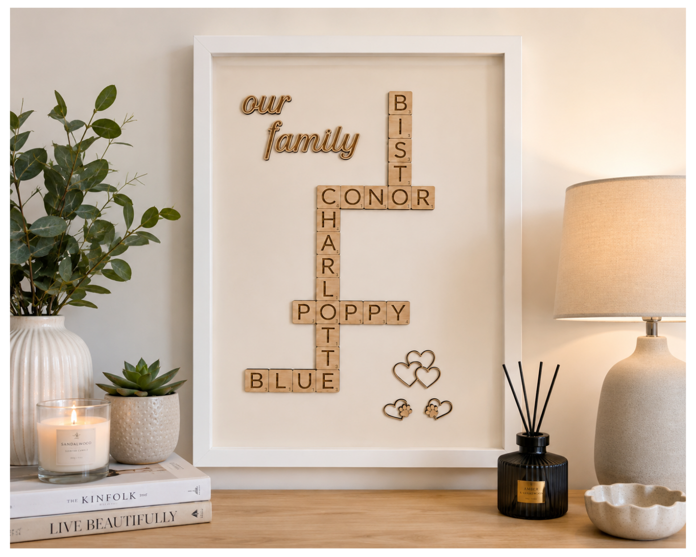 Scrabble Family Tree Frame