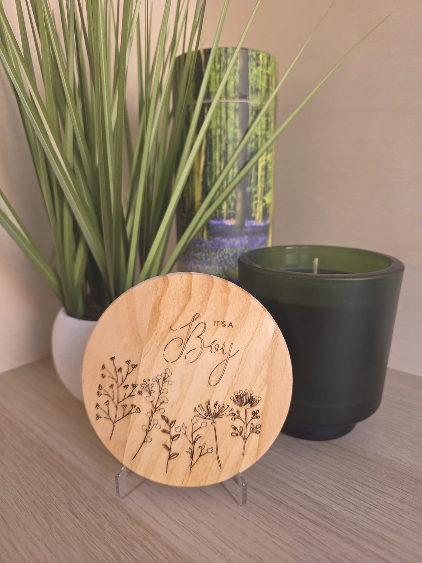 It's a Boy! Personalised Wooden Coaster