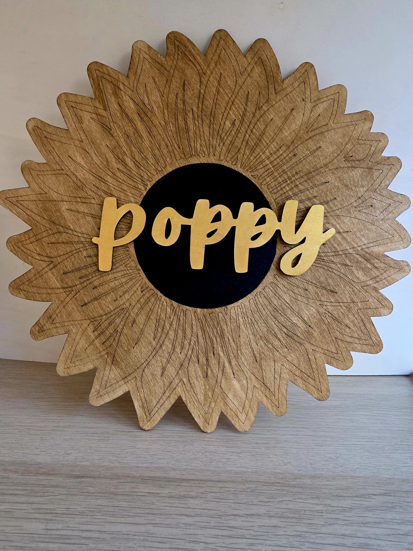 Personalised Sunflower Wooden Plaque