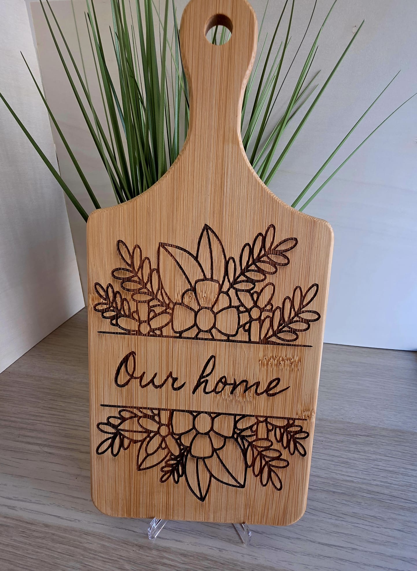 Our Home Laser Engraved Bamboo Chopping Board