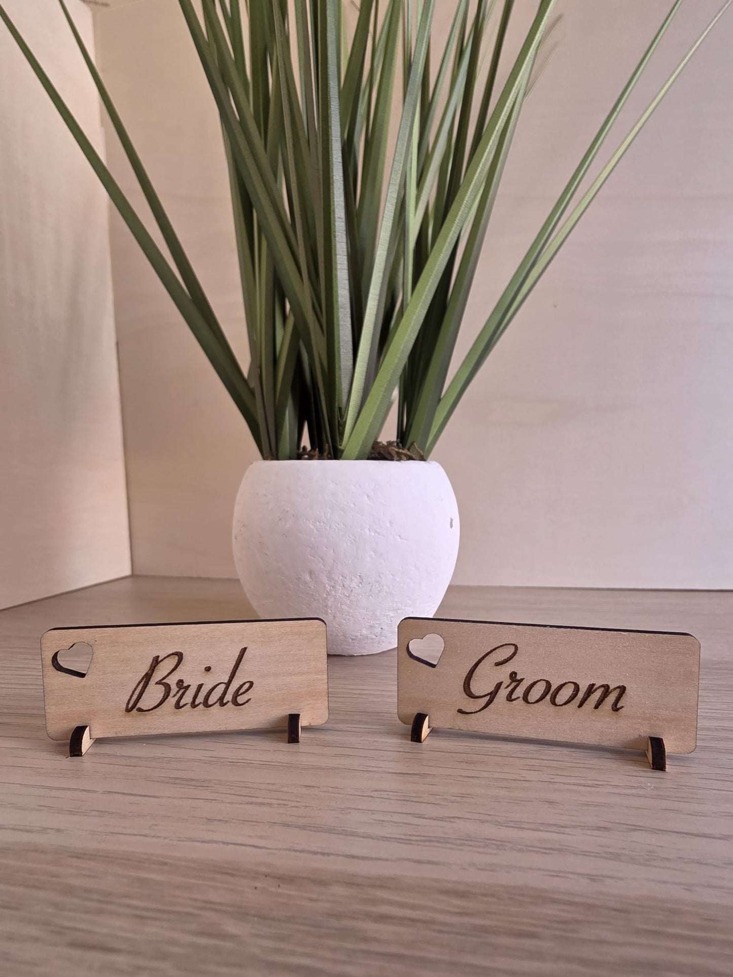 Personalised Wooden Wedding Place Name Cards
