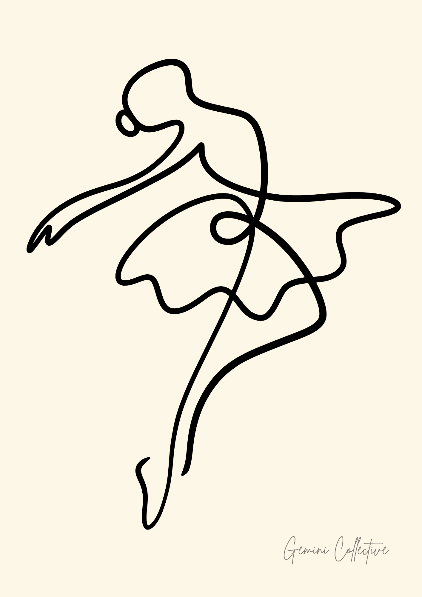 Ballet fine line dancer