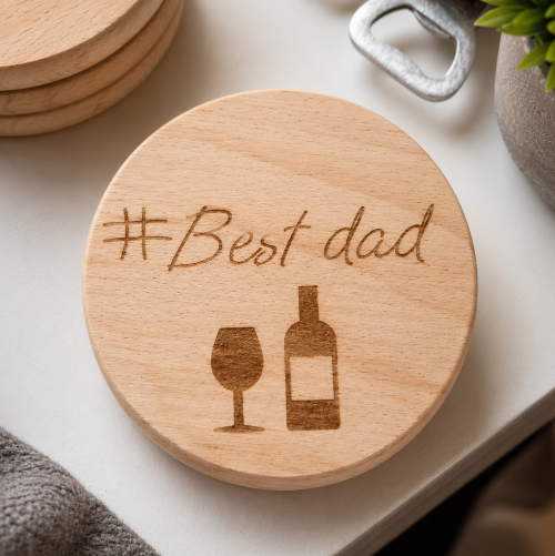 Father's Day Wooden Coaster