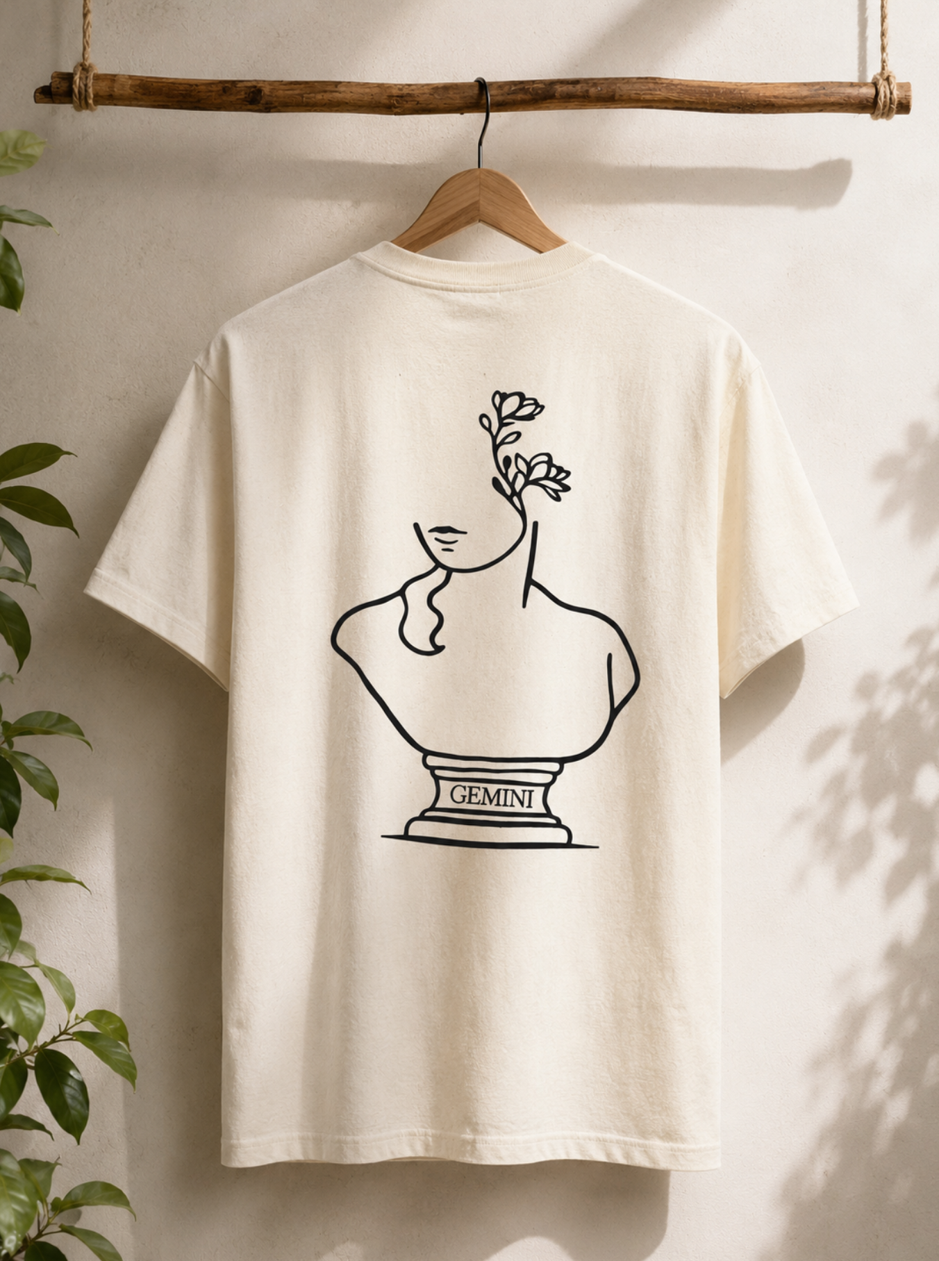 Gemini Bust Line Art T-Shirt