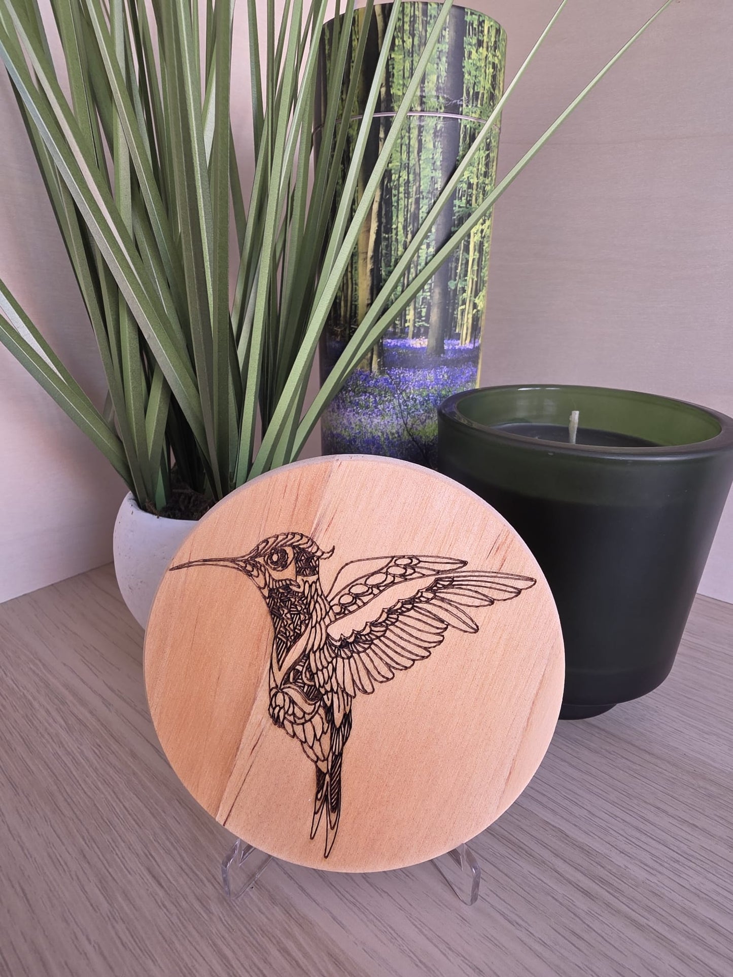 Hummingbird Wooden Coaster