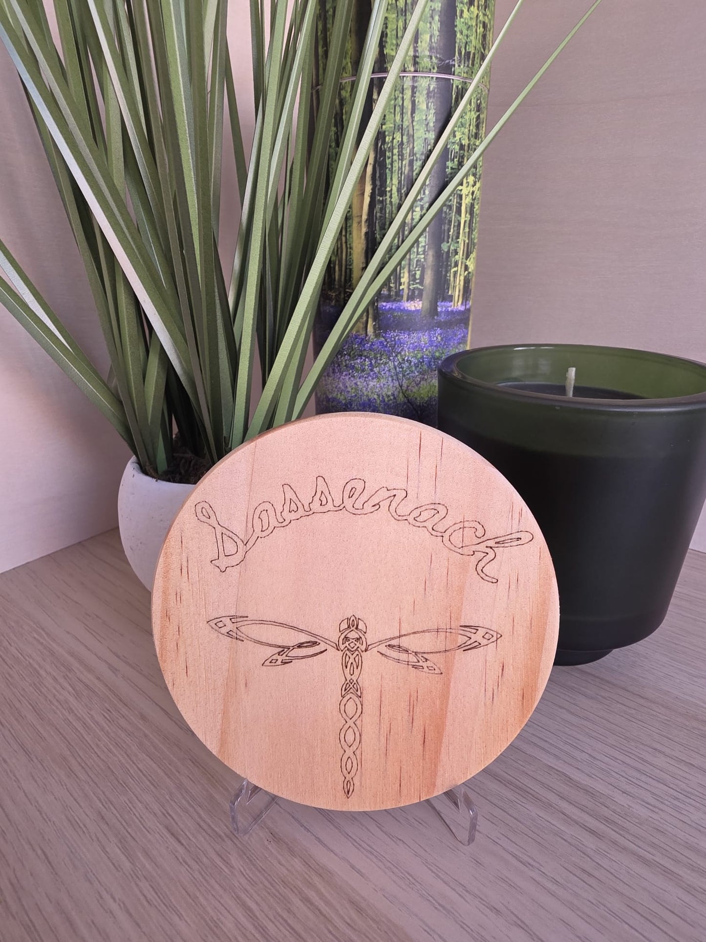 Sassanach Dragonfly Wooden Coaster