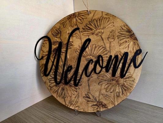Welcome Wooden Plaque