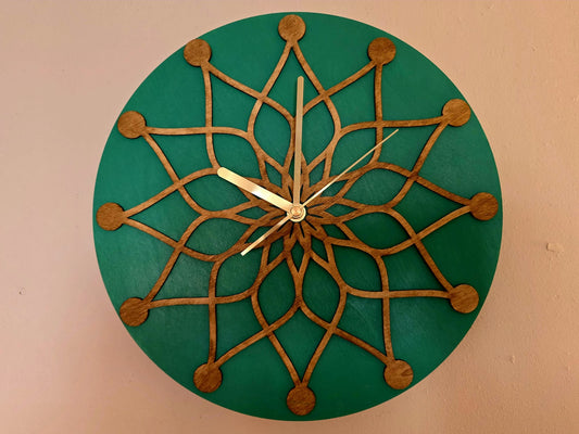Mandala Wooden Wall Clock