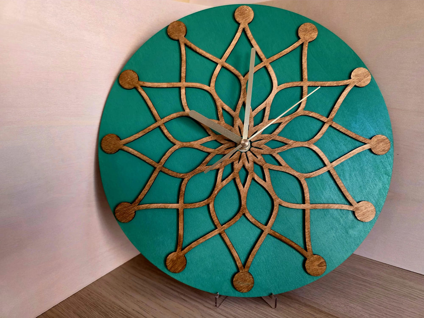 Mandala Wooden Wall Clock