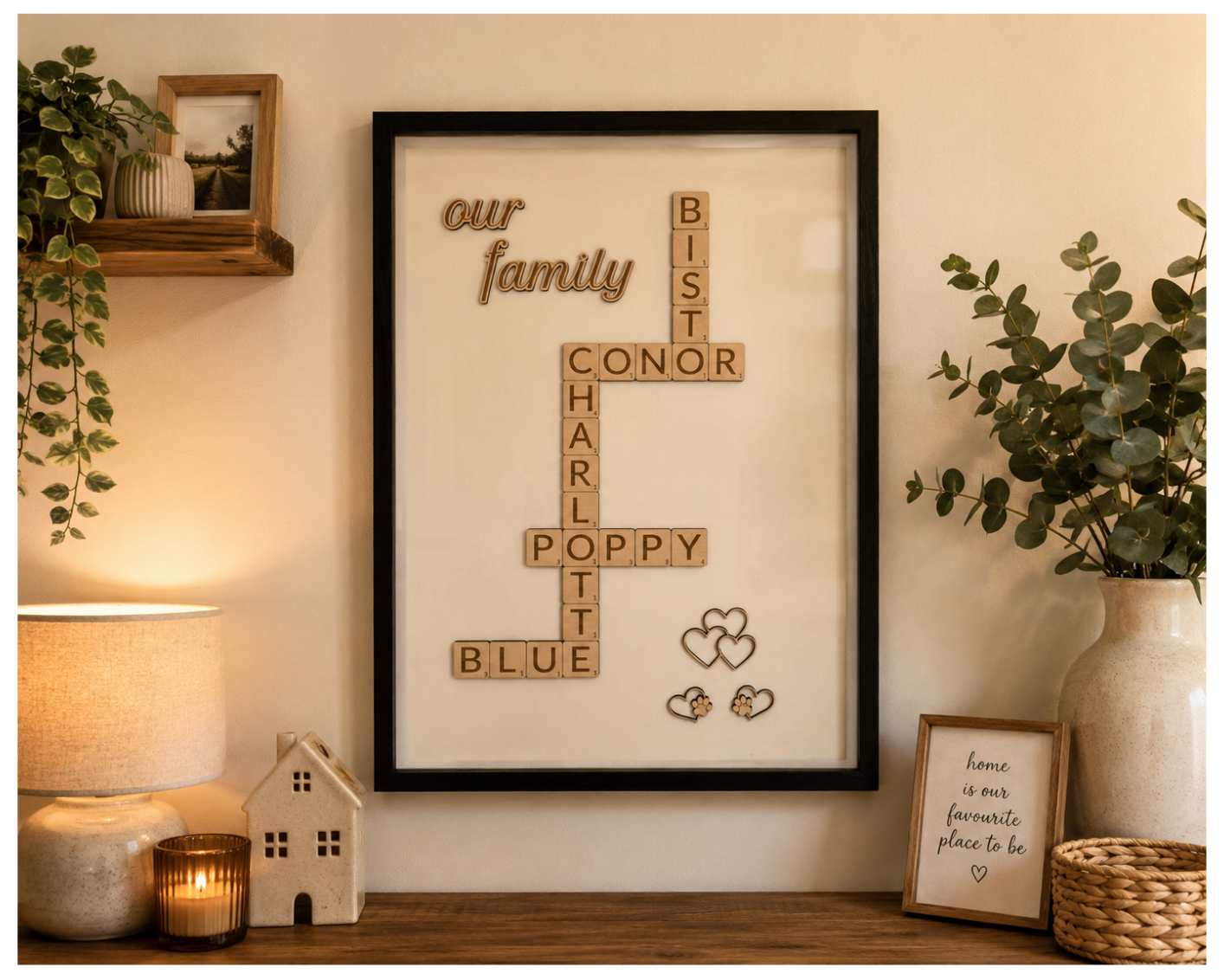 Scrabble Family Tree Frame