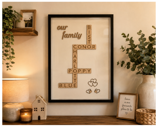 Scrabble Family Tree Frame